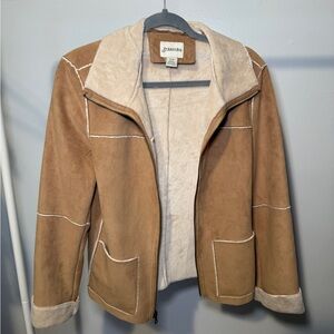 St. John's Bay Cream and Tan Teddy Jacket